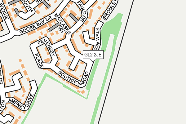 GL2 2JE map - OS OpenMap – Local (Ordnance Survey)