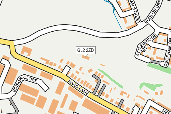 GL2 2ZD map - OS OpenMap – Local (Ordnance Survey)