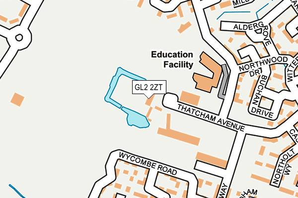 GL2 2ZT map - OS OpenMap – Local (Ordnance Survey)