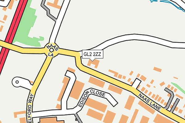 GL2 2ZZ map - OS OpenMap – Local (Ordnance Survey)