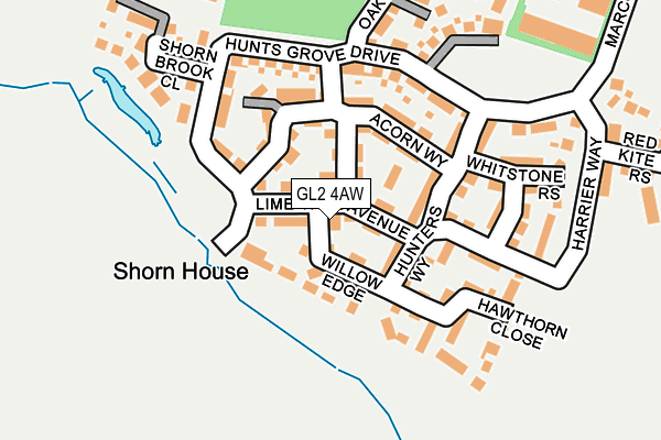 GL2 4AW map - OS OpenMap – Local (Ordnance Survey)