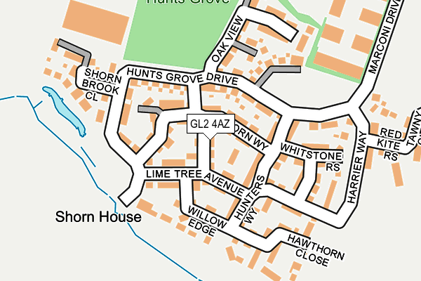 GL2 4AZ map - OS OpenMap – Local (Ordnance Survey)