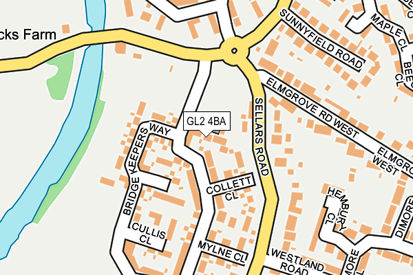 GL2 4BA map - OS OpenMap – Local (Ordnance Survey)