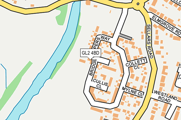 GL2 4BD map - OS OpenMap – Local (Ordnance Survey)