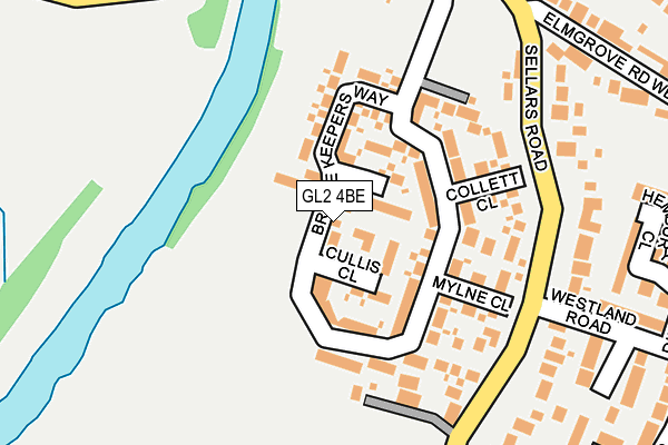 GL2 4BE map - OS OpenMap – Local (Ordnance Survey)