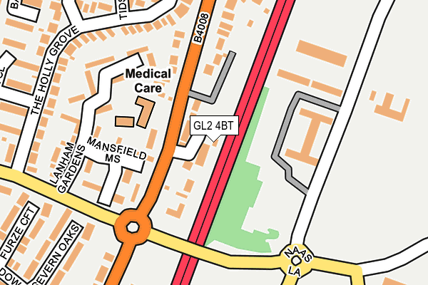 GL2 4BT map - OS OpenMap – Local (Ordnance Survey)