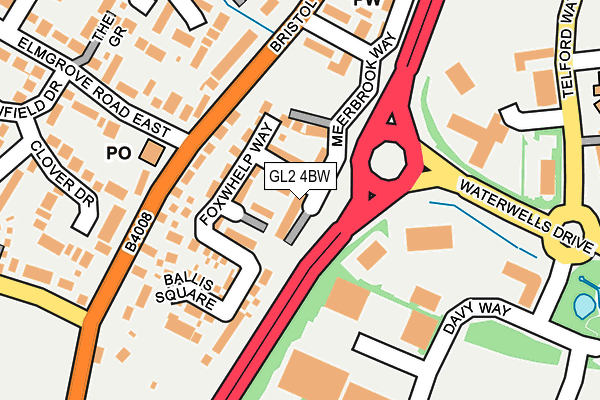 GL2 4BW map - OS OpenMap – Local (Ordnance Survey)