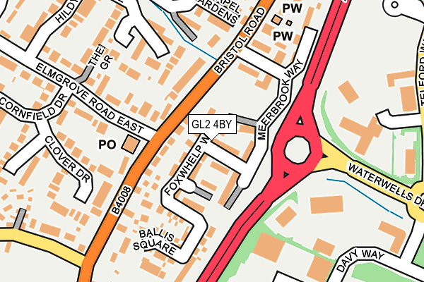 GL2 4BY map - OS OpenMap – Local (Ordnance Survey)