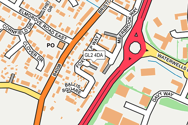 GL2 4DA map - OS OpenMap – Local (Ordnance Survey)