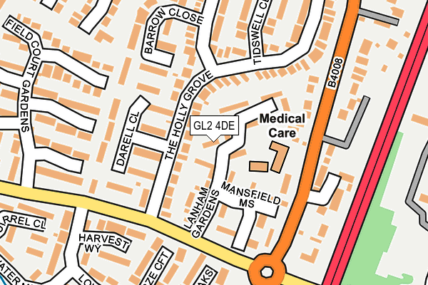 GL2 4DE map - OS OpenMap – Local (Ordnance Survey)