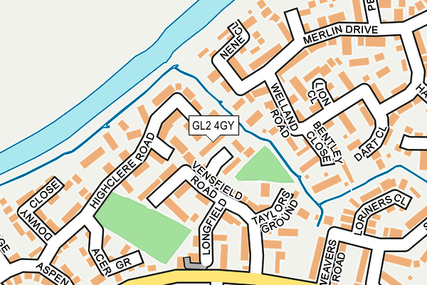 GL2 4GY map - OS OpenMap – Local (Ordnance Survey)