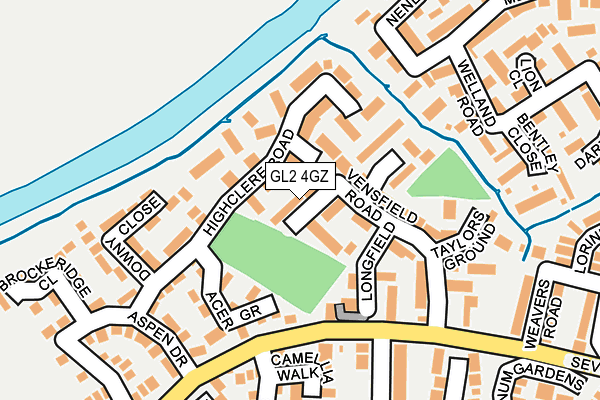 GL2 4GZ map - OS OpenMap – Local (Ordnance Survey)