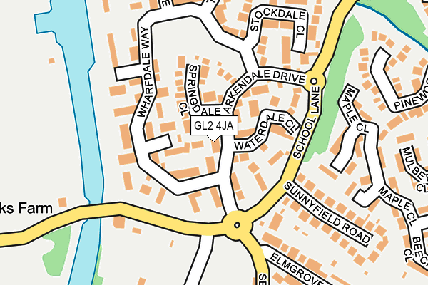 GL2 4JA map - OS OpenMap – Local (Ordnance Survey)