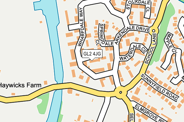 GL2 4JG map - OS OpenMap – Local (Ordnance Survey)