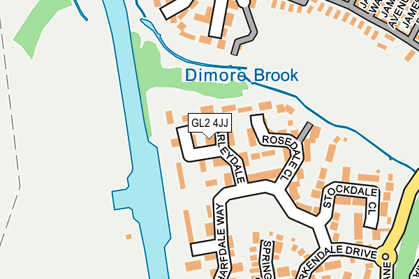 GL2 4JJ map - OS OpenMap – Local (Ordnance Survey)