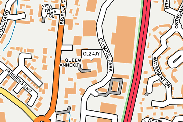 GL2 4JY map - OS OpenMap – Local (Ordnance Survey)