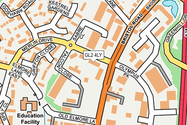 GL2 4LY map - OS OpenMap – Local (Ordnance Survey)
