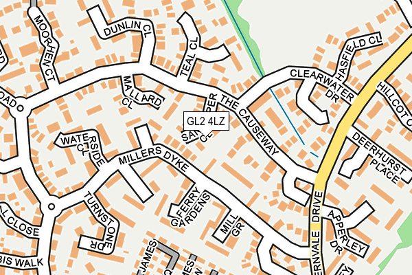 GL2 4LZ map - OS OpenMap – Local (Ordnance Survey)