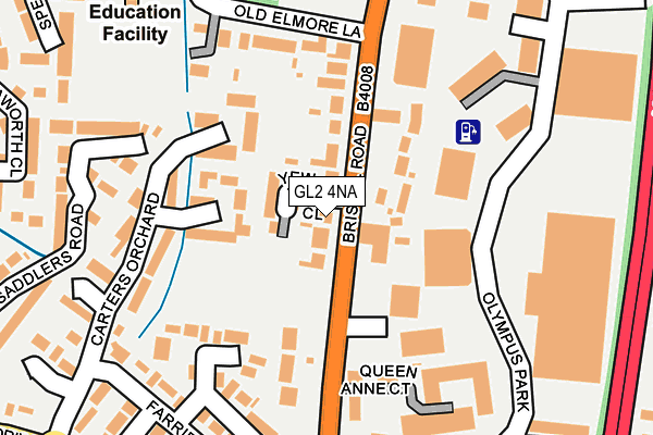 GL2 4NA map - OS OpenMap – Local (Ordnance Survey)