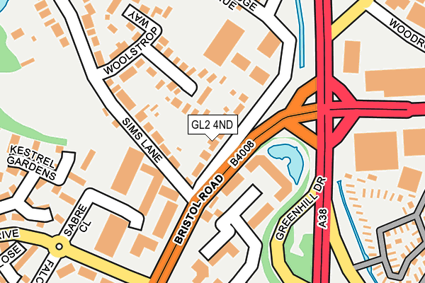 GL2 4ND map - OS OpenMap – Local (Ordnance Survey)