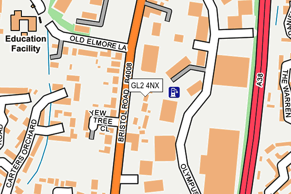 GL2 4NX map - OS OpenMap – Local (Ordnance Survey)