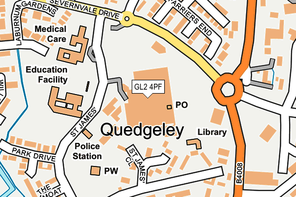 GL2 4PF map - OS OpenMap – Local (Ordnance Survey)