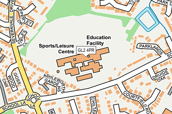 GL2 4PR map - OS OpenMap – Local (Ordnance Survey)