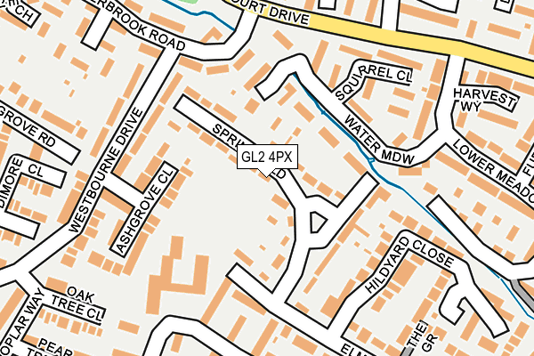 GL2 4PX map - OS OpenMap – Local (Ordnance Survey)