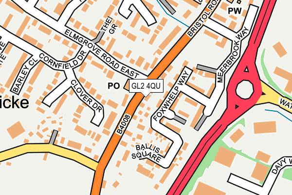 GL2 4QU map - OS OpenMap – Local (Ordnance Survey)