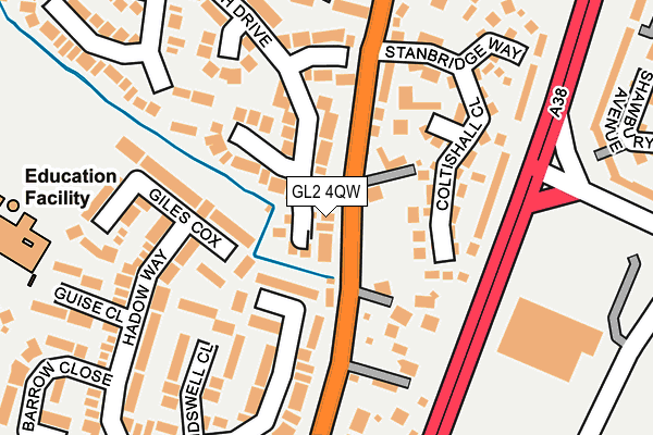 GL2 4QW map - OS OpenMap – Local (Ordnance Survey)