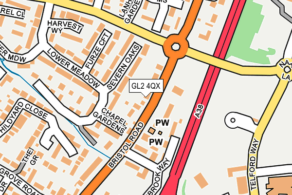 GL2 4QX map - OS OpenMap – Local (Ordnance Survey)