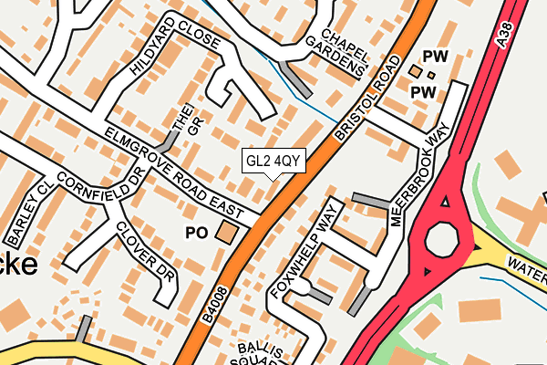 GL2 4QY map - OS OpenMap – Local (Ordnance Survey)
