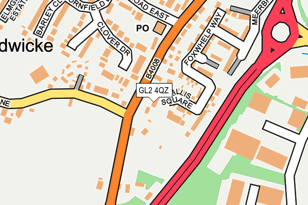 GL2 4QZ map - OS OpenMap – Local (Ordnance Survey)