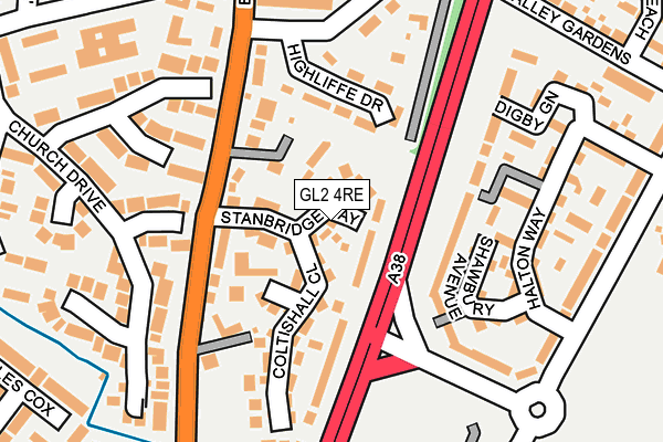 GL2 4RE map - OS OpenMap – Local (Ordnance Survey)