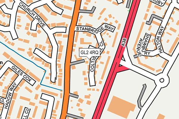 GL2 4RQ map - OS OpenMap – Local (Ordnance Survey)