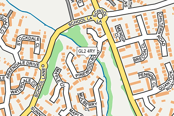 GL2 4RY map - OS OpenMap – Local (Ordnance Survey)