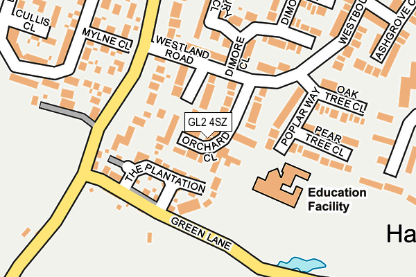 GL2 4SZ map - OS OpenMap – Local (Ordnance Survey)