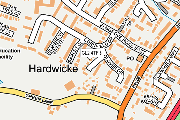 GL2 4TF map - OS OpenMap – Local (Ordnance Survey)