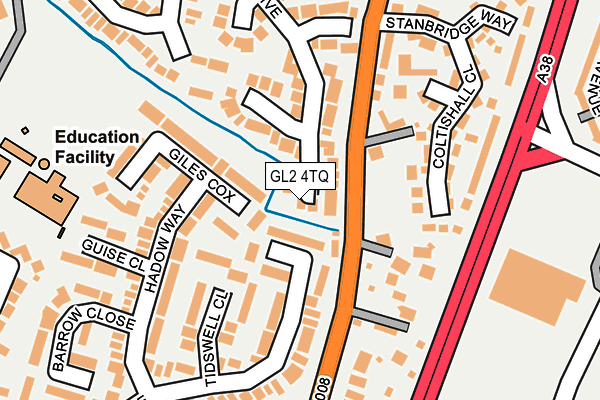 GL2 4TQ map - OS OpenMap – Local (Ordnance Survey)