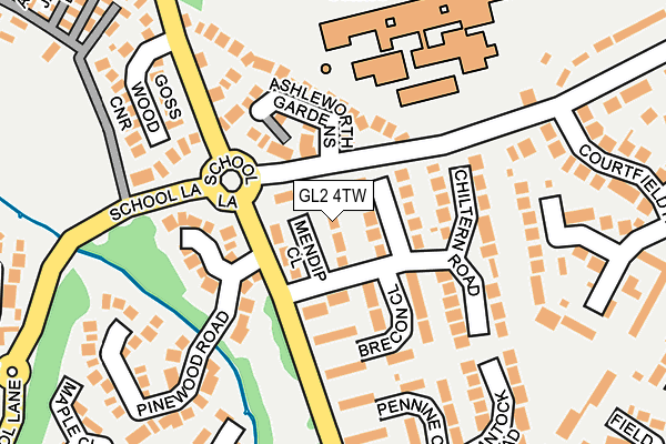 GL2 4TW map - OS OpenMap – Local (Ordnance Survey)
