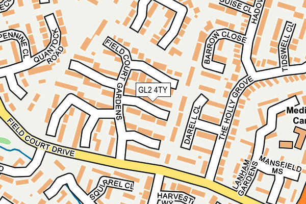 GL2 4TY map - OS OpenMap – Local (Ordnance Survey)