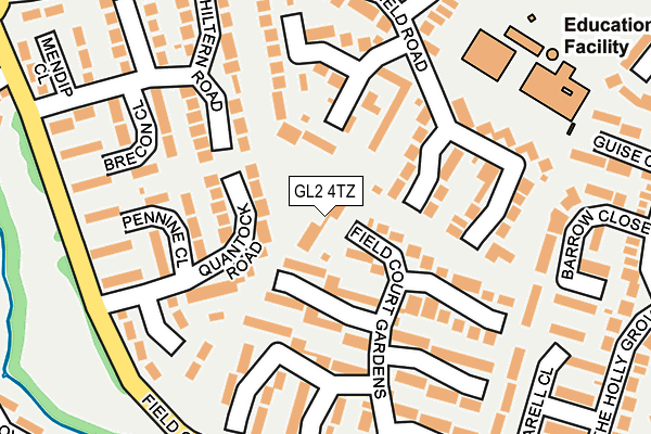 GL2 4TZ map - OS OpenMap – Local (Ordnance Survey)