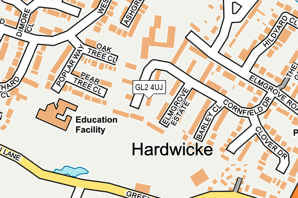 GL2 4UJ map - OS OpenMap – Local (Ordnance Survey)