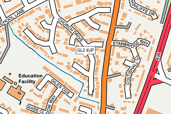 GL2 4UP map - OS OpenMap – Local (Ordnance Survey)