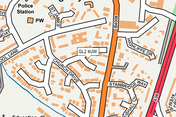 GL2 4UW map - OS OpenMap – Local (Ordnance Survey)