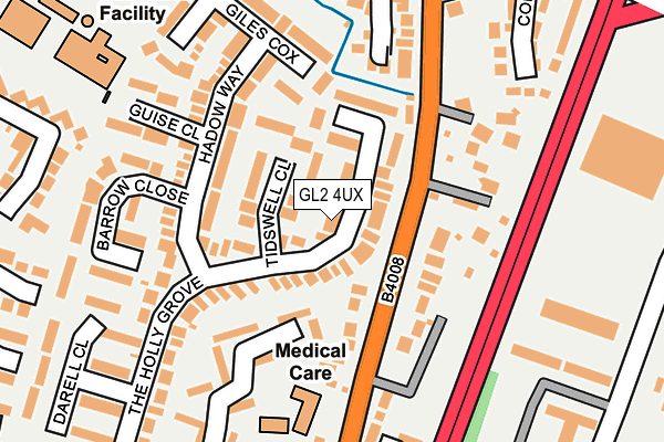 GL2 4UX map - OS OpenMap – Local (Ordnance Survey)