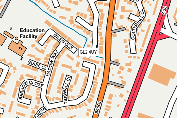 GL2 4UY map - OS OpenMap – Local (Ordnance Survey)