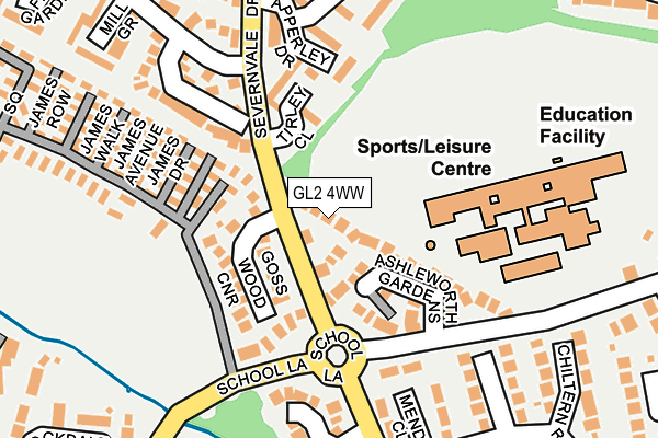 GL2 4WW map - OS OpenMap – Local (Ordnance Survey)