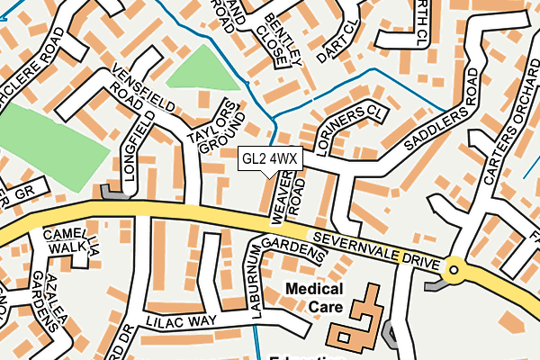 GL2 4WX map - OS OpenMap – Local (Ordnance Survey)