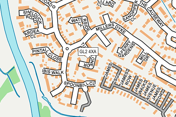 GL2 4XA map - OS OpenMap – Local (Ordnance Survey)